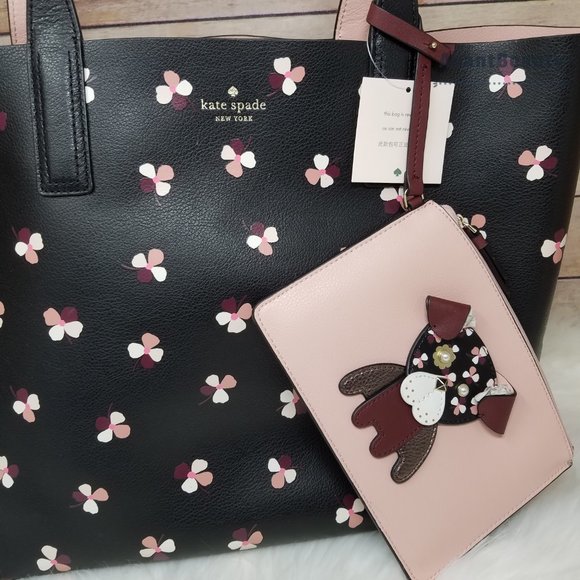 Kate Spade Large Pup Puppy Dog Reversible Tote New - Picture 6 of 15